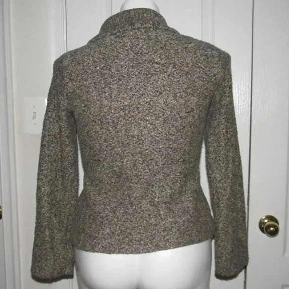 CABI Shawl Collar Knit Button Front Brown Tan Cardigan Style #340 Jacket Size M - Picture 5 of 6